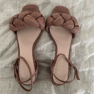 Loeffler Randall Brown Sandals with Elegant Bow Detail